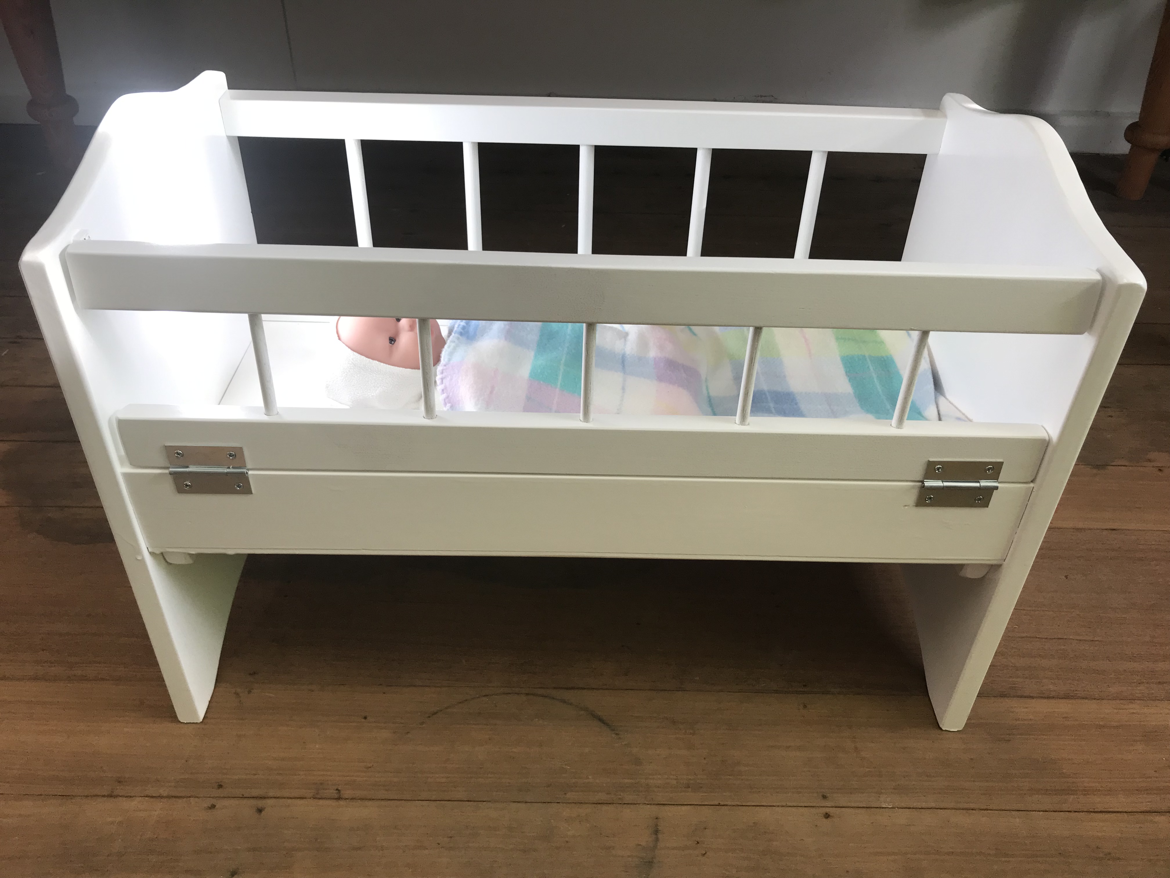 White Drop Side Cot Image